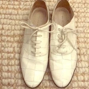 Alexander Wang croc-effect lace-up shoes.